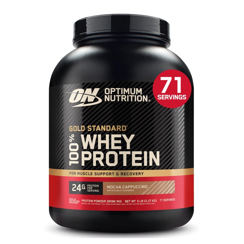 Optimum Nutrition 100% Whey Gold Standard, Mocha Capuccino, 5 lb