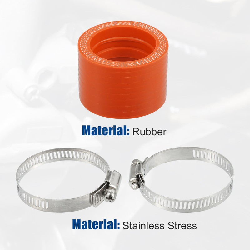 ACROPIX 40mm ID Rubber Orange Motorcycle Carburetor Adapter Inlet Intake