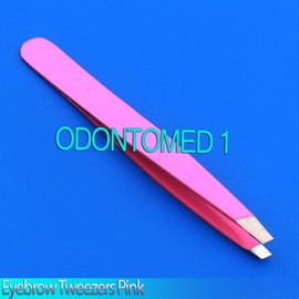 ODM New 2" Mini Eyebrow Tweezers SLANTED Precision Tips PINK
