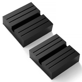 Lyeteung 2 PCS Universal Floor Jack Rubber Pad 75mm, Slotted Square Rubber Jack Stand Pad, Car Slotted Frame Rail Protector, Jack Pad Adapter Pinch, for Car Lift
