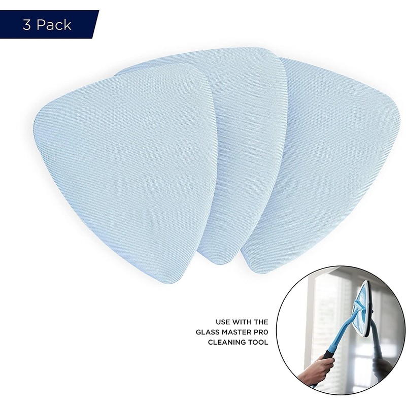 WASHEASY Pack of 3 Streak Free Non Woven Microfiber Replacement