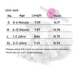 Beganly Baby Girls Soft Fluffy Ruffle Tulle Skirt with Nappy Cover Toddler Princess Party Tutu Sets with Flowers Headband, White
