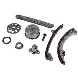 Autoround Engine Timing Chain Kit w/Chain Guide Rail Tensioner Sprocket fit for Toyota Corolla 98-08/ Celica 00-05/ Matrix 03-08, Pontiac Vibe 03-08, Chevy Prizm 98-02 1.8L L4