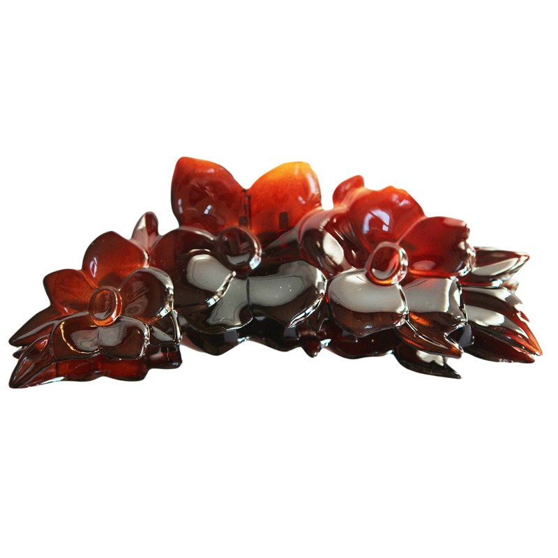 Parcelona French Clementines Celluloid Shell Jaw Hair Claw Clip for