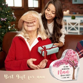 Gleevara Nan Gifts, Unique Nan Birthday Gifts from Grandchildren, Heart-Shaped Plaque Desk Decor Presents for Nan, Nan Gifts Idea
