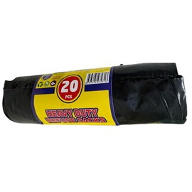 Heavy Duty Refuse Sacks, Black, 20 Pack Strong Black Bin Bags, Refuse Sacks, 70L, Leak Resistant, Recycled, Strong Bin Bags for Home, Office, Outdoor, Caterers 820 x 700 mm