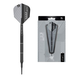 Target Darts Echo 14 - Juego de Dardos de Punta Suave de tungsteno 90% Negro, Gris y Negro