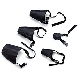 ewinever ewinever 5Pcs/Set Adjustable Breathable Safety Small Medium Large Extra Dog Muzzles for Anti-Biting Anti-Barking Anti-Chewing Safety Protection(Black)