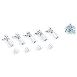 Merriway BH00754 (5 Pcs) Straight Surface Slide Door Bolt, 50 mm (2 inch) Aluminium - Pack of 5 Pieces, Grey