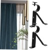 Yardenfun 2 Pcs Sturdy Curtain Rod Brackets Heavy Duty Supports