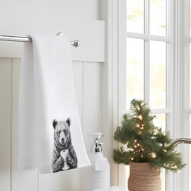 INDAJEDN Bear Hand Towels for Bathroom, Bears Bathroom Hand Towels, Bear Bathroom Decor, Funny Hand Towels, Bear Bathroom Decor, Bear Gifts for Bear Lovers Women, 16x24 Inch