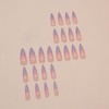 24 Pcs Almond Press on Nails Long Fake Nails Nude