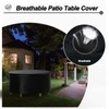 Round Patio Table Cover Waterproof, 50" Diax27.5" H Heavy Duty