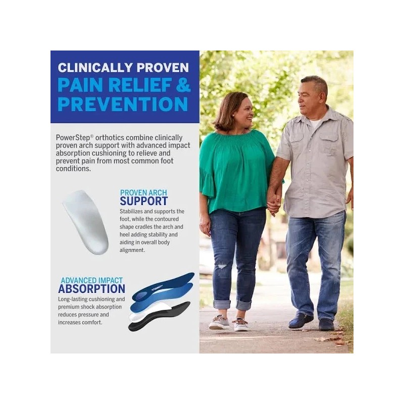 Powerstep Pro ProTech Met Orthotic Shoe Insoles - men 8-8.5