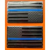 ENTJ 2 Pack Metal American Flag Emblem Decal, Thin Blue