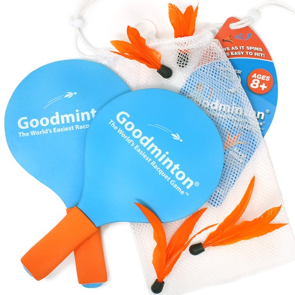 Goodminton - the Easiest Badminton Racquet Set for Kids and Grown-Ups, Indoors or Outdoors - a Fun and Active Racket Game for Boys, Girls, People of all Ages