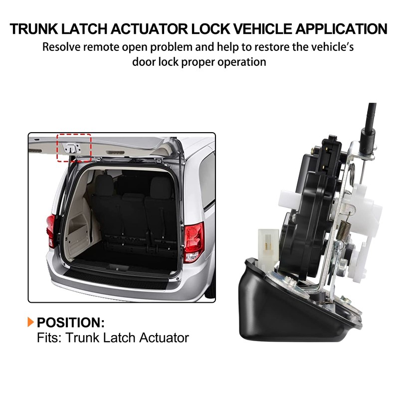 Tailgate Latch Assembly Trunk Lid Actuator 4589243AA Liftgate Latch Lock