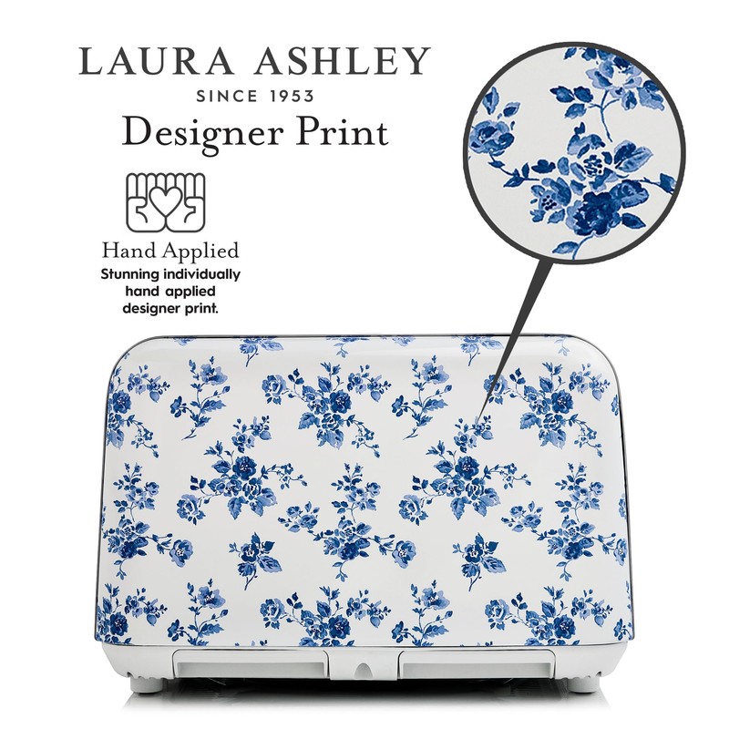 VQ Laura Ashley China Rose Stainless Steel 4 Slice Toaster