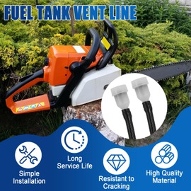Podoy Fuel Tank Vent Line Compatible with Stihl 021 023 025 MS250 028 029 MS290 038 048 Chainsaw Replace #1117-350-5800 (Pack of 2)
