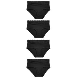 NEXT 4 Pack Midi Lace Briefs, black, 42