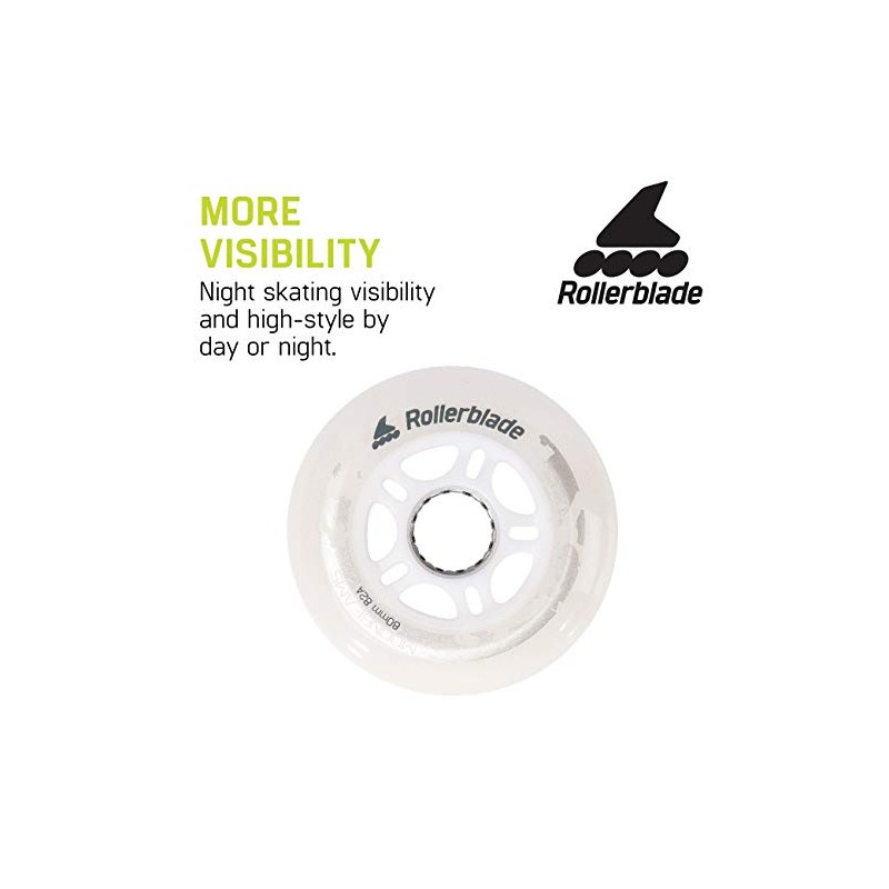 Rollerblade Moonbeam - Rueda LED de 72 mm/82 A, Paquete