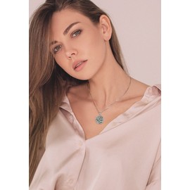 CELESTIA Tree of Life Necklace 925 Silver Women's Tree of Life with Pendant Women's Jewellery Gift for Mother's Day for Mum Grandma Aunt, Sterling silver, Not applicable