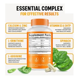 Height Growth Suplemento Para El Crecimiento 120 Capsulas Sin Sabor                                                                                   