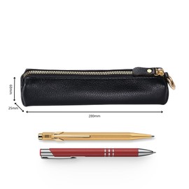 XIANFANG PU Leather Organizer Bag: Stylish Zippered Cosmetic and Office Accessory Case for Women and Men - Perfect for Handbag and Travel, A, Simple