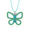 RAINDEWLL Butterfly Necklaces for Women Butterfly Choker Necklace Green Pendant
