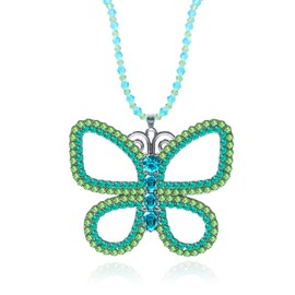 RAINDEWLL Butterfly Necklaces for Women Butterfly Choker Necklace Green Pendant Necklace Jewelry Halloween Accessories