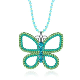 RAINDEWLL Butterfly Necklaces for Women Butterfly Choker Necklace Green Pendant Necklace Jewelry Halloween Accessories