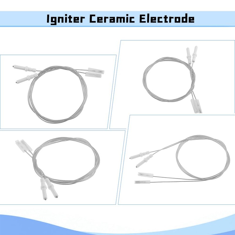 Mtsooning 2PCS Igniter Ceramic Electrode, 900mm/35.43inch Ignitor Wire and Ceramic
