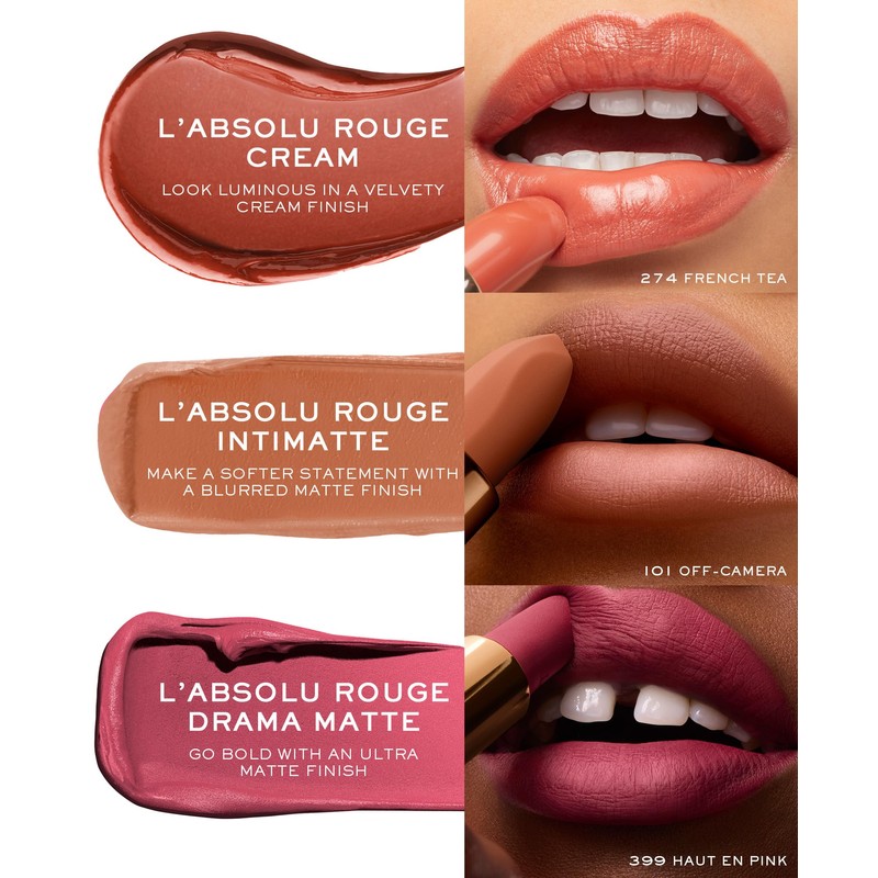Lancôme L'Absolu Rouge Cream Lipstick 274 French Tea, Moisturising Formula,