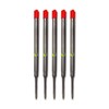 5 x Red Quality Refills for Parker Ballpoint Medium Point