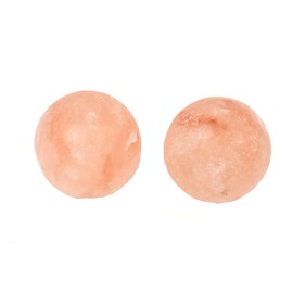 QYLHH 2 Pcs Ball Himalayan Salt Massage Stones Hot Massage Cold Massage Stones Set Warm Rocks Kit for Facial SPA1.97IN