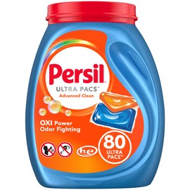 Persil Ultra Pacs Advanced Clean Oxi+Odor Power Laundry Detergent, 80 count