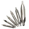 ExcInter 6Pcs HSS Center Drill Bits Set 1mm/1.5mm/2mm/2.5mm/3mm/5mm Countersink Kit