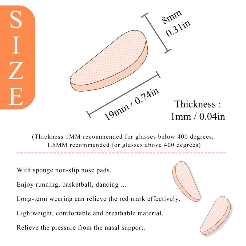Soft Foam Nose Pads Self Adhesive Non-Slip Eyeglass Nose Pads,