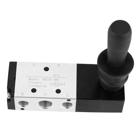 Wosume 4H230-08 5 Way Hand Lever Valve Pneumatic Manual Actuator Valve 3 Position 0-0.8Mpa