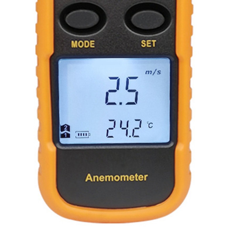 Digital Anemometer Backlit Quick Response Mini Portable Wind Speed Meter