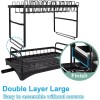 AIDERLY 2 Tier Dish Drainer Rack with Drip Tray Cutlery