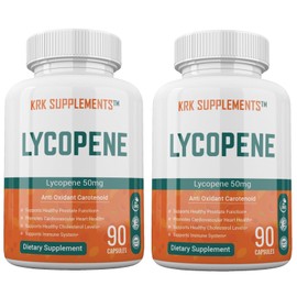 KRK SUPPLEMENTS 2 Bottles Lycopene 50mg 180 Total Capsules
