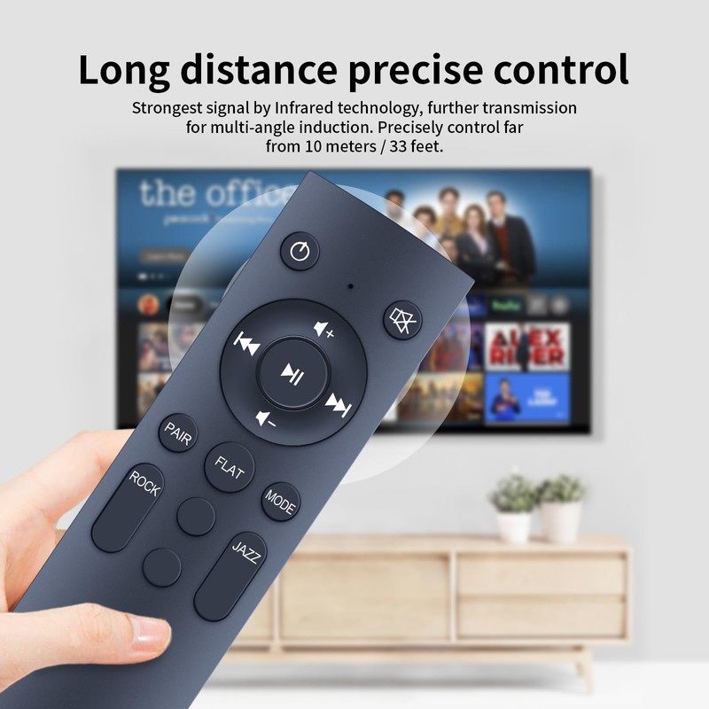 GOUYESHO Replacement Remote Control for Majority BOWFELL Bow-BAR-BLK Bluetooth SoundBar