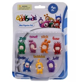 Oddbods Action Figure Toy Fuse, Jeff, Zee & + Mini Figurine Set ( Ages 3+)