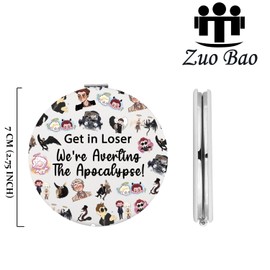 Zuo Bao Omens Fans Gift Get in Loser We're Averting Makeup Mirror Fans Gift Mirror (Get in Loser)