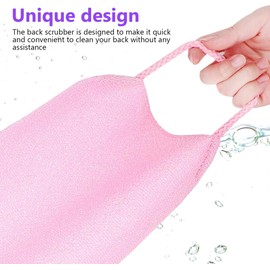 FOMIYES 4 Piezas Toallas Exfoliantes para Ducha Paños para Lavado de Espalda y Cuerpo Elástica para Cuidado de Baño Familiar