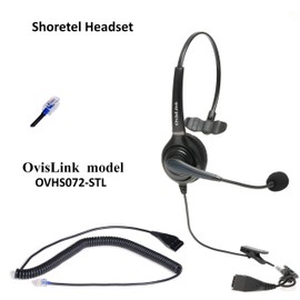 ShoreTel Phone Headset | Noise Canceling Call Center Headset Compatible with ShoreTel Phones | Flexible & Rotatable Microphone | Premium Voice Quality for All-Day Works | Comfortable & Durable