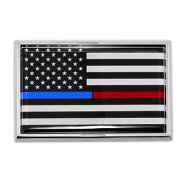 First Responders Flag Chrome Auto Emblem