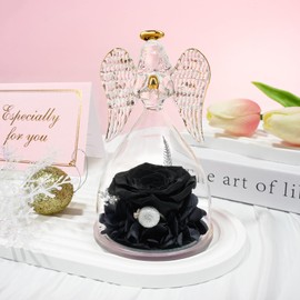 Sunia Eternal Rose Angel Gifts for Women Christmas, Eternal Rose in Angel Figure Gifts for Mum, Women Gifts Christmas, Birthday Gift for Women, Grandma Gift, Christmas Valentine's Day