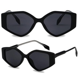 OWN THE TREND Sunglasses for Women, Square Frame, Black, Trendy Style, Black
